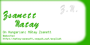 zsanett matay business card