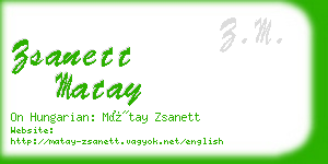 zsanett matay business card